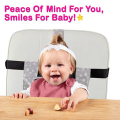 FIVESTARBABY chair-strap 3-height-adjustments adapts as your child grows from 6 months