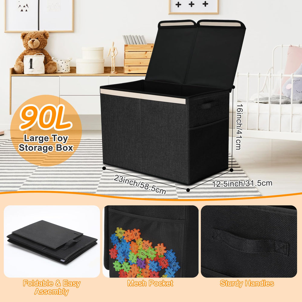 Fiwochic 11-inch cube bin offers versatile compartments for blocks and games.