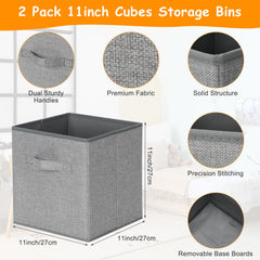 Fiwochic collapsible toy organizer chest in grey saves space when stored.