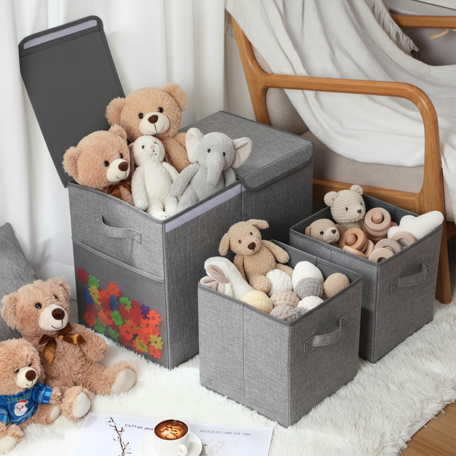 Fiwochic dust-proof lid and fold-flat design hide clutter.