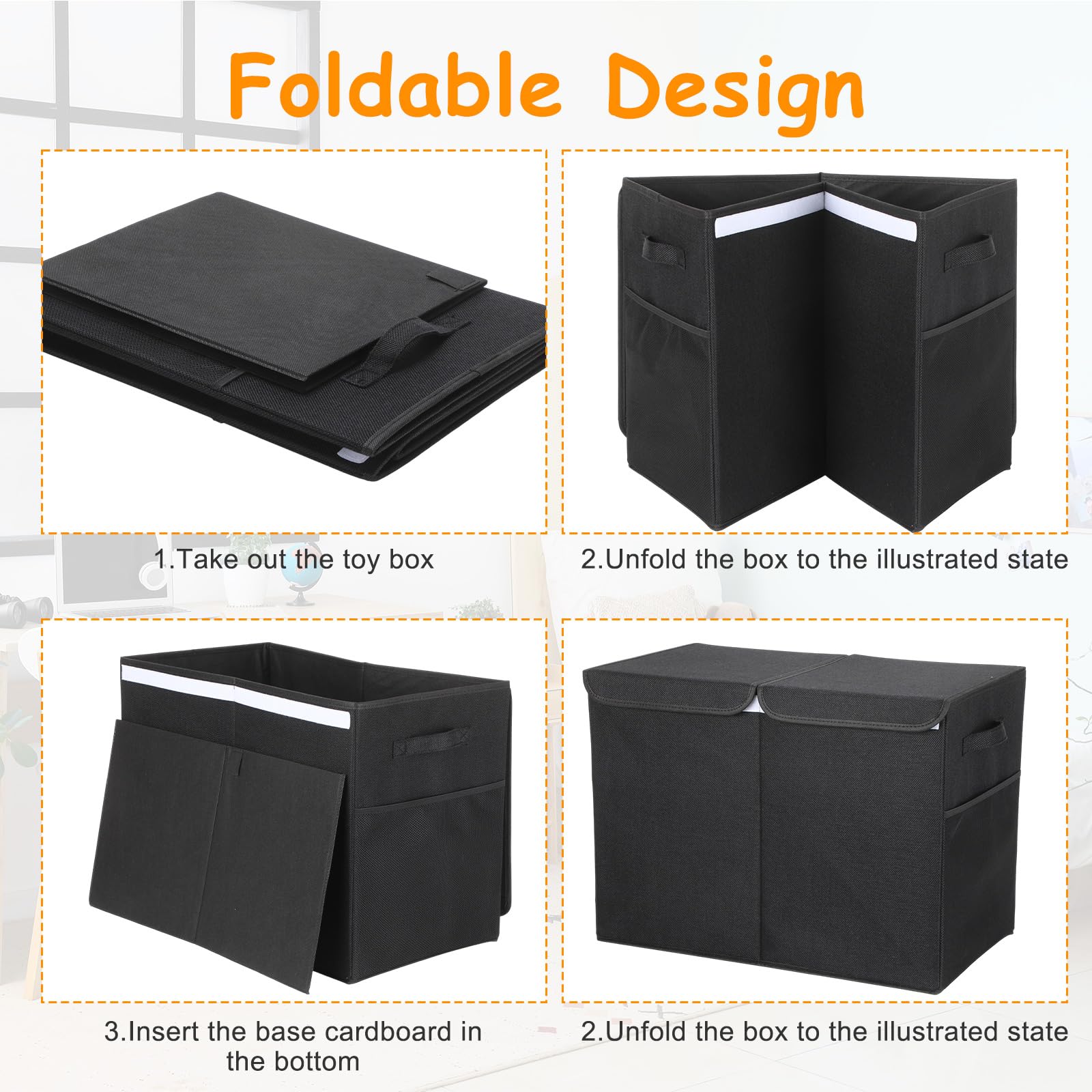 Fiwochic dust-proof lid keeps clutter hidden and space tidy.