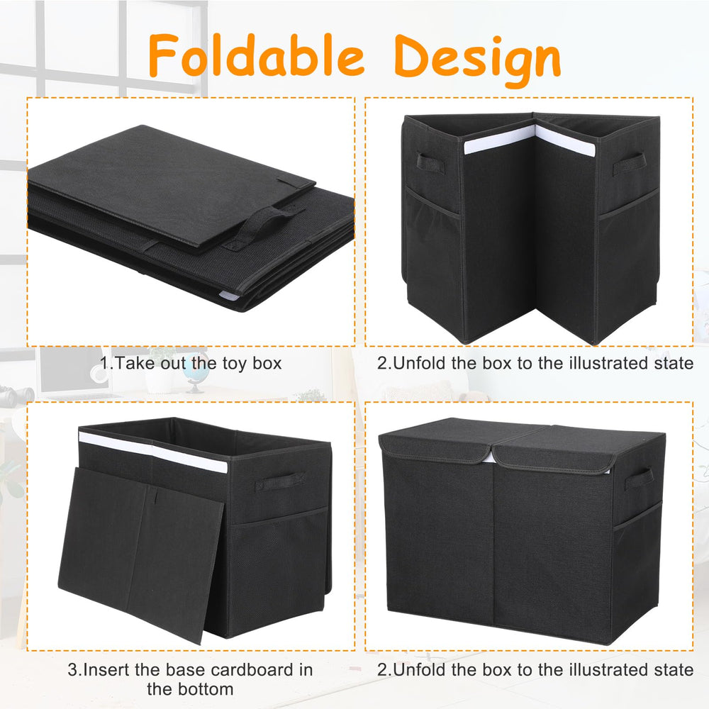 Fiwochic dust-proof lid keeps clutter hidden and space tidy.