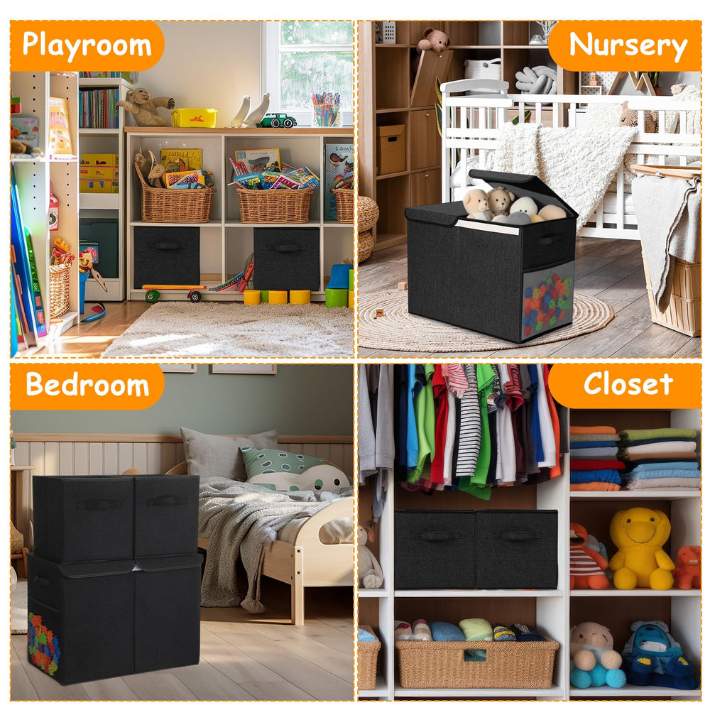 Fiwochic foldable storage folds flat for easy storage when not in use.