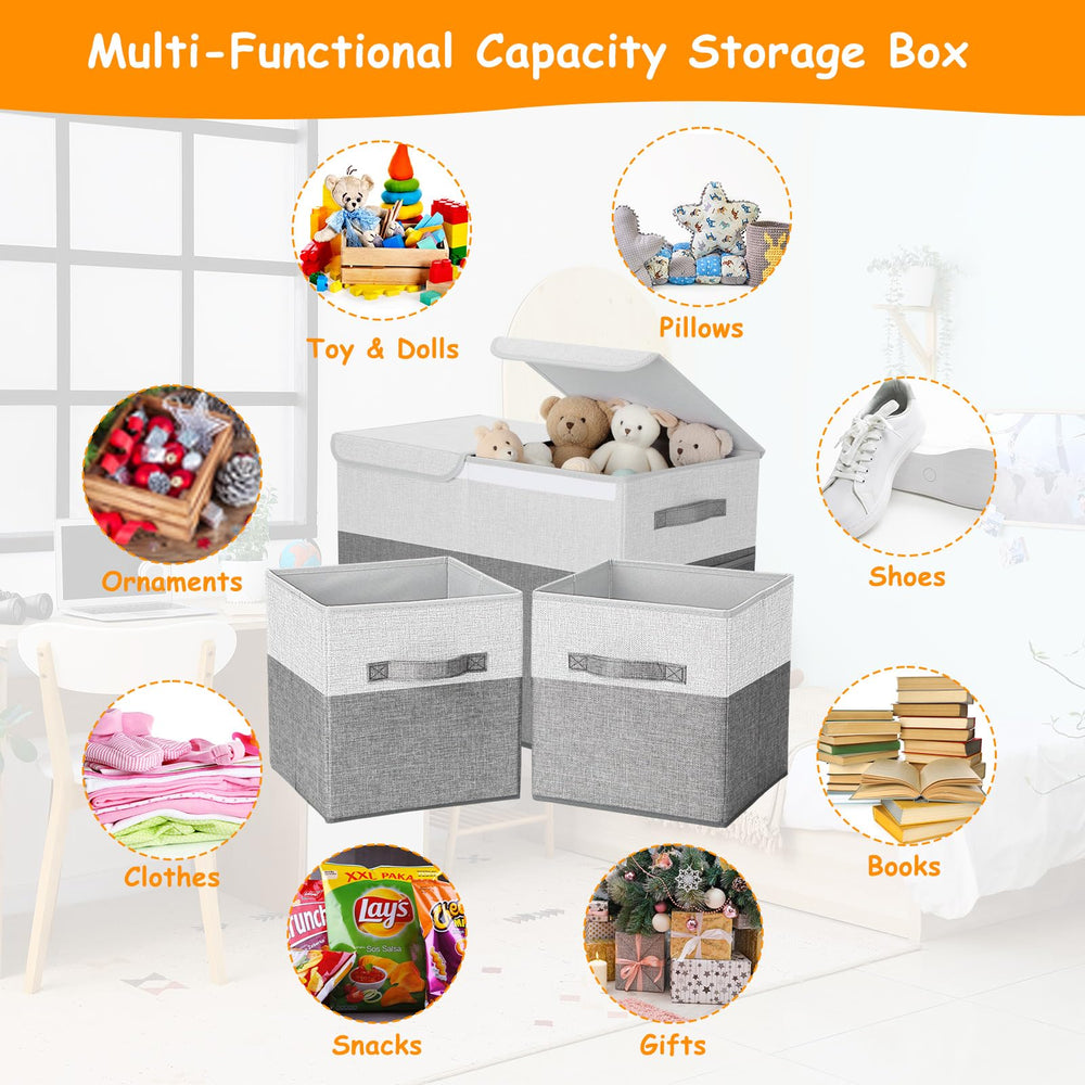 Fiwochic linen fabric and thick 4mm cardboard build adds durability for daily use.