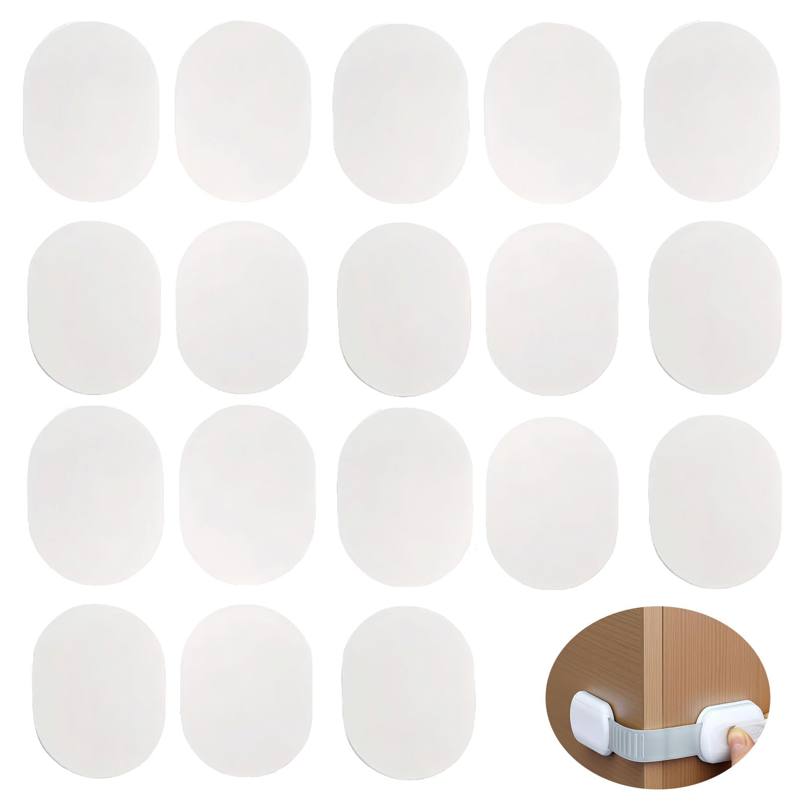 FixItRight baby lock adhesive pad pack closeup showing clear gel surface for strong hold