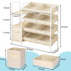 Fixwal toy storage organizer fabric drawers foldable design ideal for clutter-free nursery.