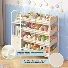 Fixwal toy storage organizer storage baskets with handles provide easy access to toys.