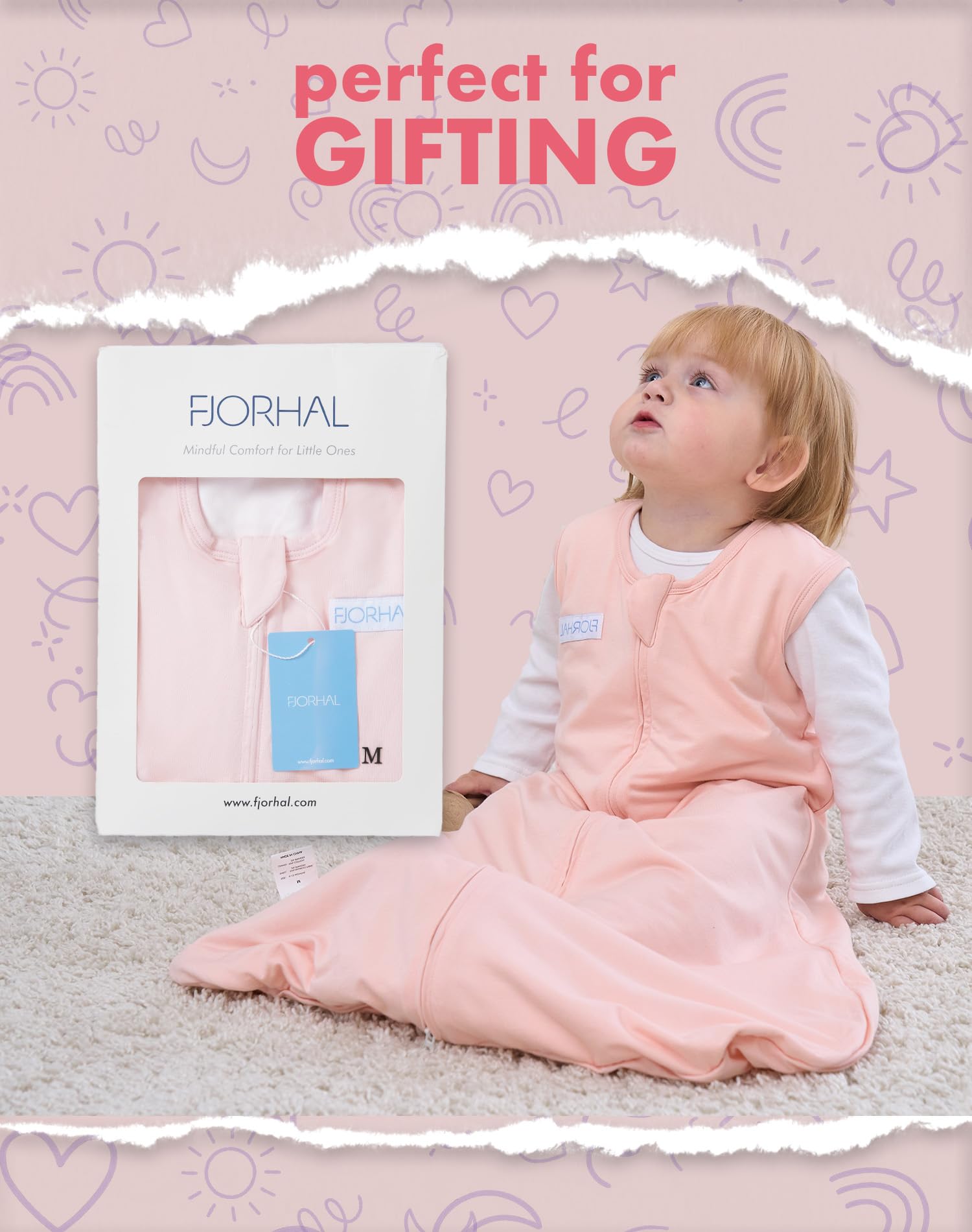 FJORHAL gift-ready packaging highlights a practical baby shower gift option