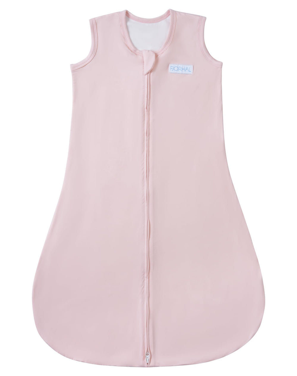 FJORHAL rayon bamboo sleep sack close-up shows ultra-soft breathable fabric against baby skin