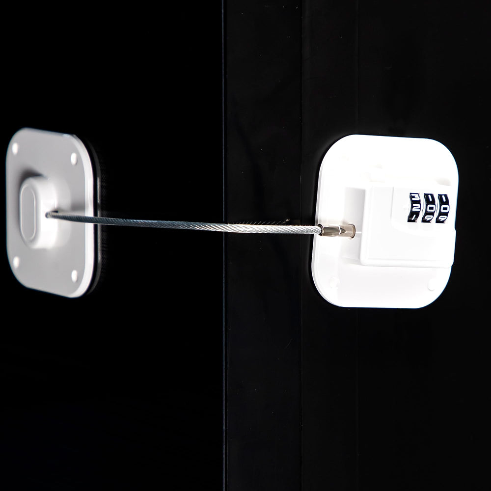FKTUV Refrigerator Lock white 2pcs showcases compact, unobtrusive hardware for cabinets and fridges.