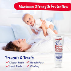 Flanders Buttocks Ointment applied on diaper area for soothing care.