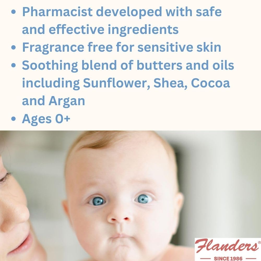 Flanders Healing Stick on infant drool rash provides gentle relief for delicate skin.
