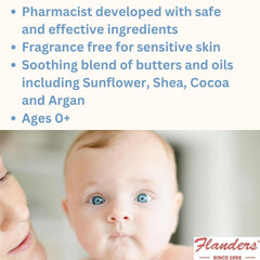 Flanders Healing Stick on infant drool rash provides gentle relief for delicate skin.