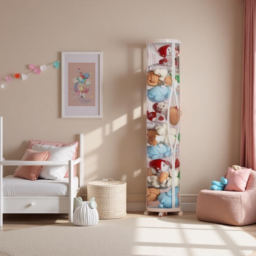 Flarelyare white storage tube fits modern kid rooms and decor.