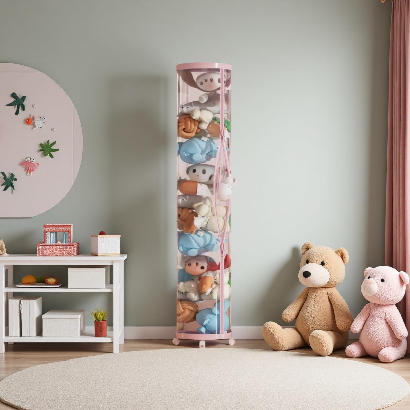 Flarelyare vertical display fits corners and adds playful decor to kids' spaces.