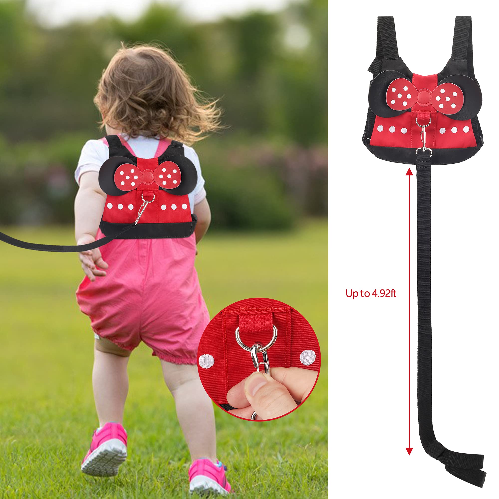 Flashbluer toddler harness-cord-length demonstrates generous leash for guided freedom