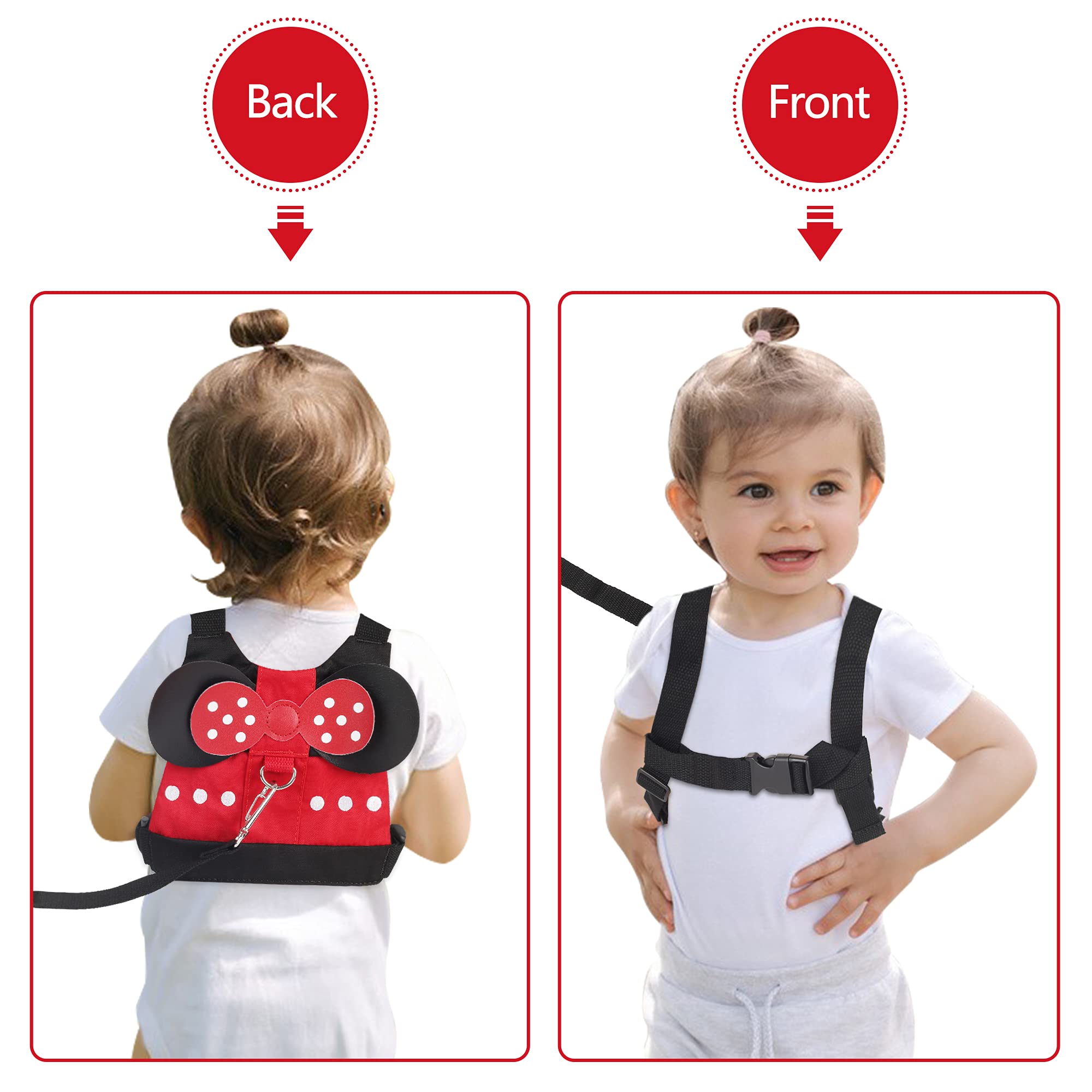 Flashbluer toddler harness-dring-details shows sturdy D-ring for reliable security