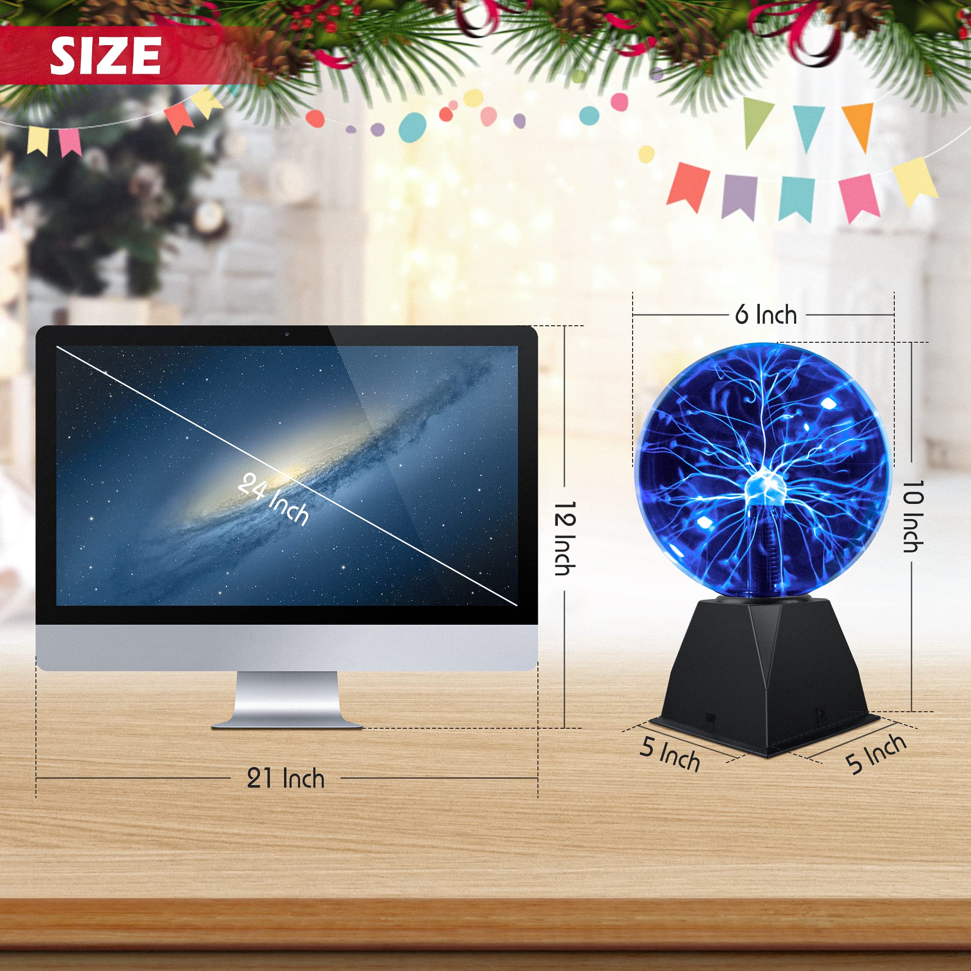 Flashmen plasma ball close-up highlights robust plastic build and safe design