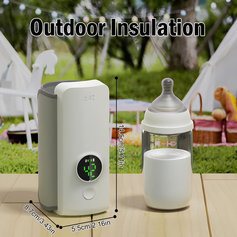 Flashstar bottle warmer battery-indicator light signals when to recharge for uninterrupted feeds.