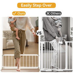 Fldofaves dog gate adjustable width in use shows 18 to 45 inch openings customization.
