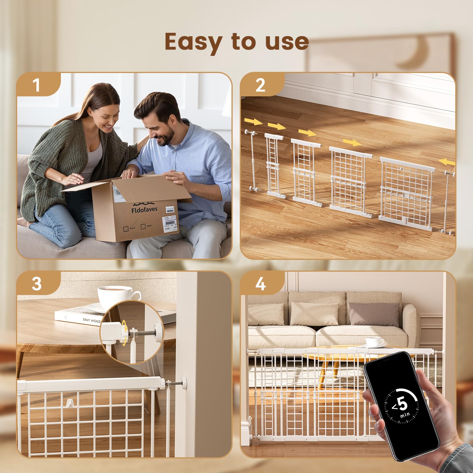 Fldofaves metal frame with plastic mesh resists chewing and scratches in busy homes.