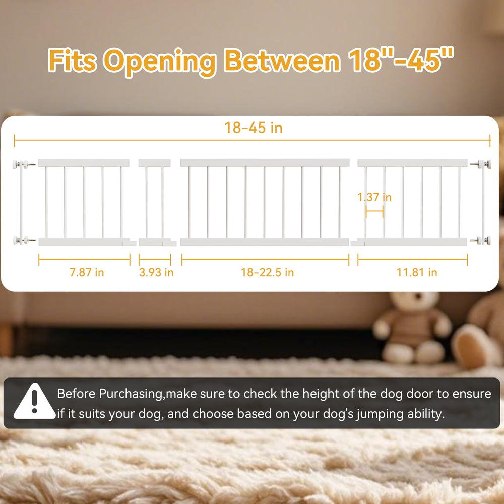 Fldofaves dog gate step-over use showcases easy human passage while keeping pets secure.