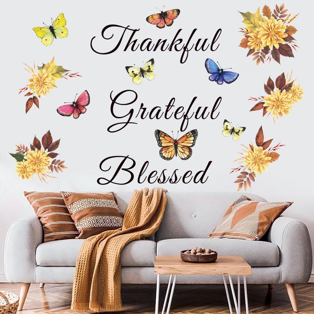 Flenlow inspirational wall decal with sunflower and warm quote for kitchen decor
