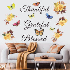 Flenlow inspirational wall decal with sunflower and warm quote for kitchen decor