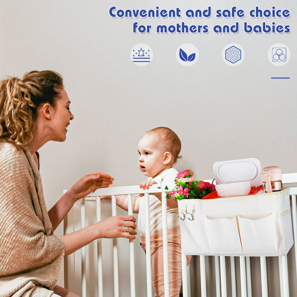 Flenpptly baby wipes dispenser in bathroom orange easy-close.