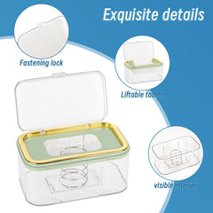 Flenpptly interior spring plate guides wipes smoothly for one-handed dispensing.