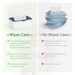 Flenpptly blue wipes dispenser features a sleek modern design.