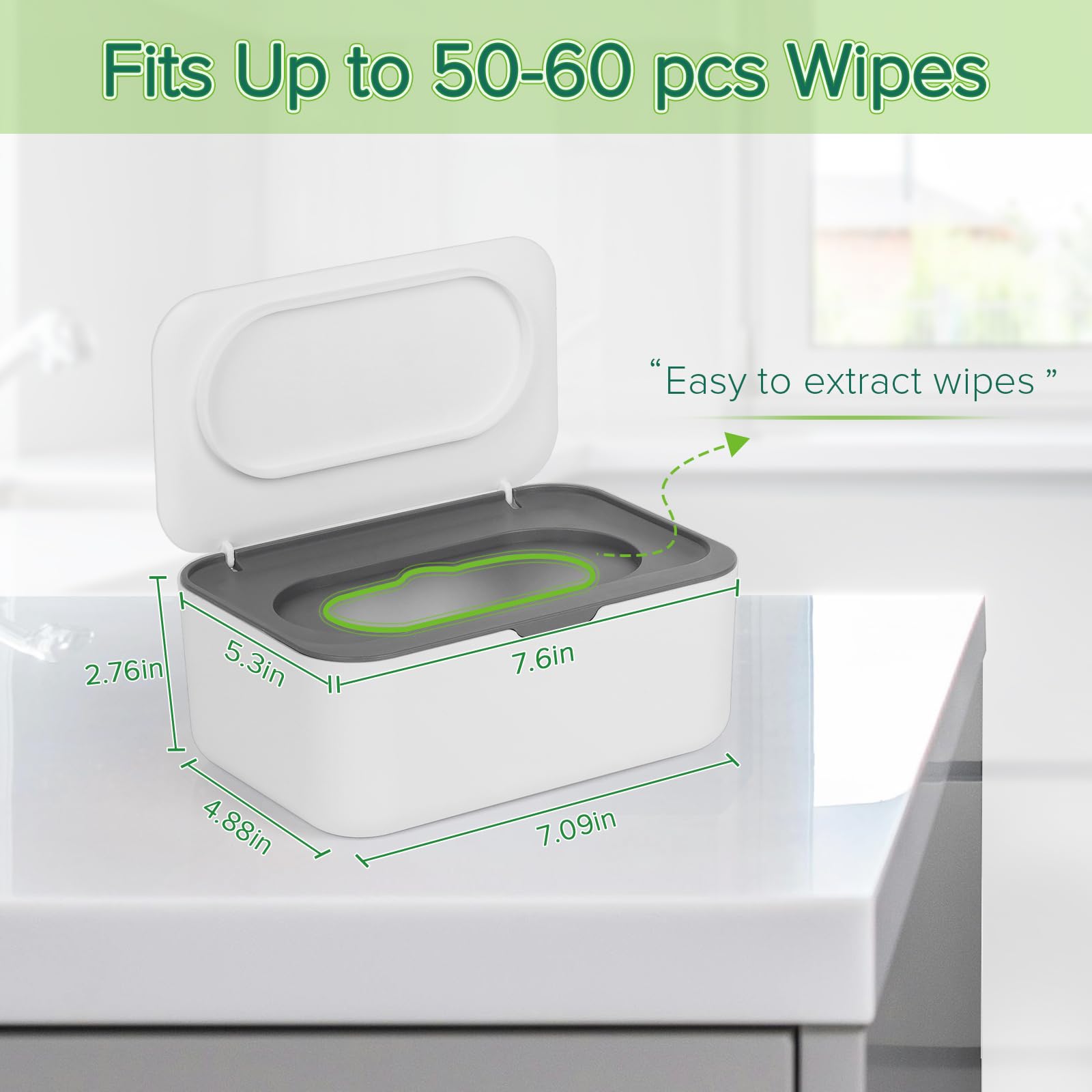 Flenpptly gray open-lid dispenser shows one-handed use