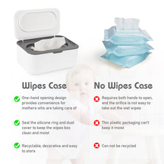 Flenpptly wipes dispenser large mouth view showing easy visibility of remaining wipes