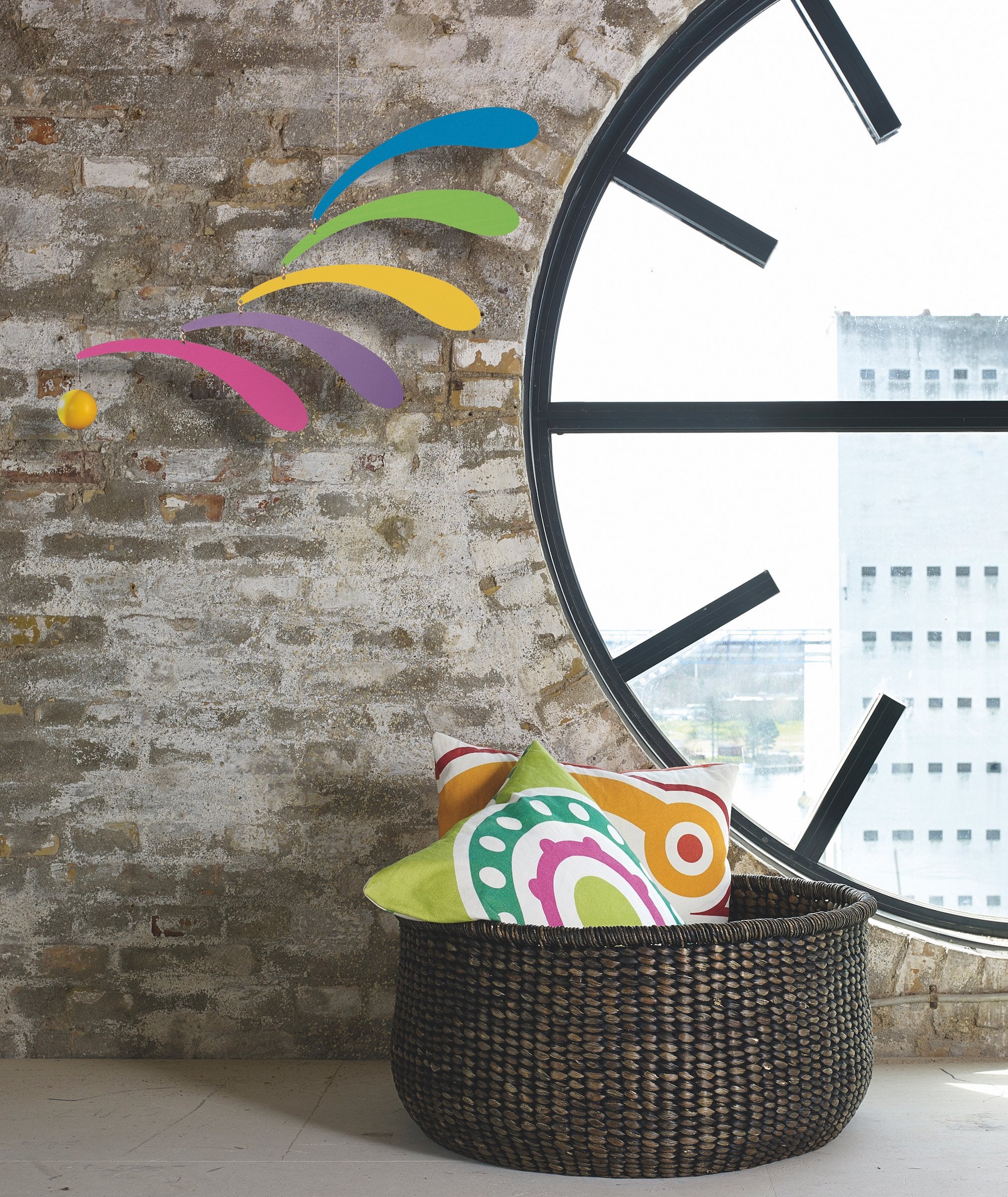 Flensted Flowing Rhythm Rainbow Mobile handmade in Denmark adds balanced art to rooms.