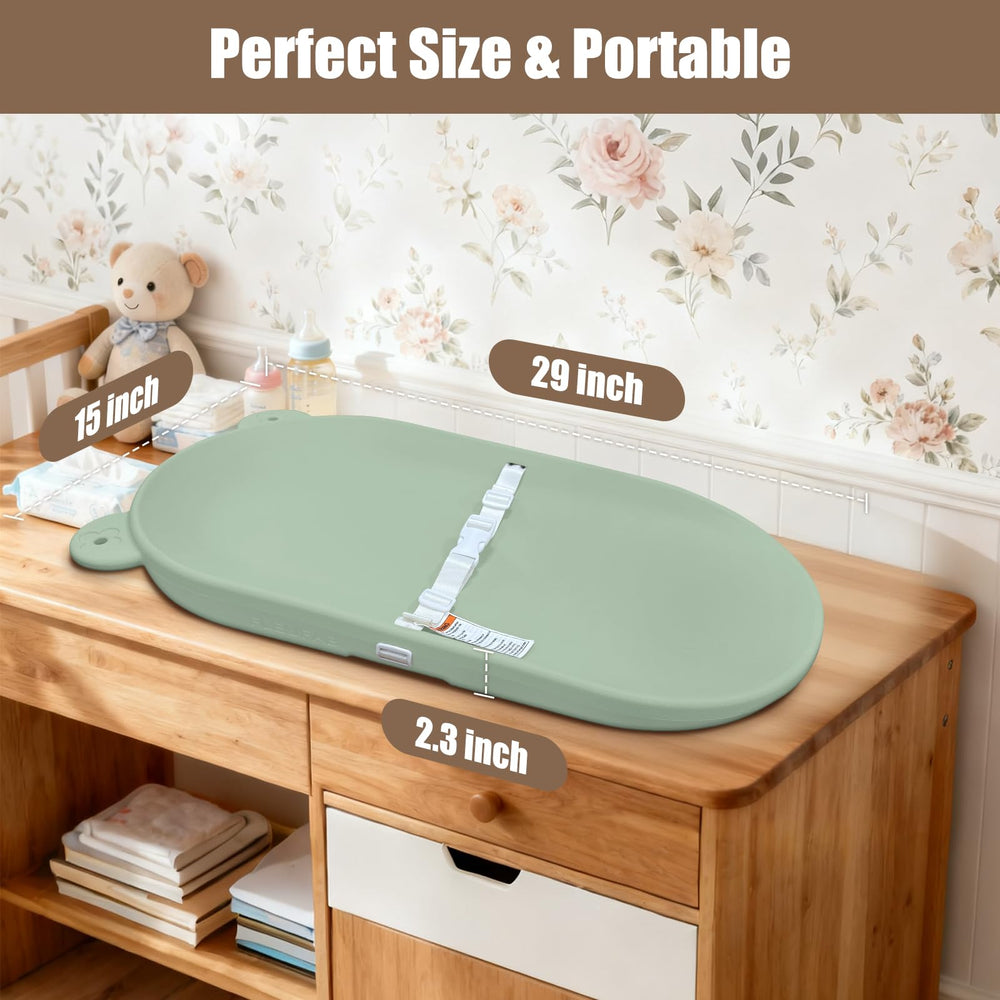FLEUFAB changing pad with non-slip bottom for stable diaper changes