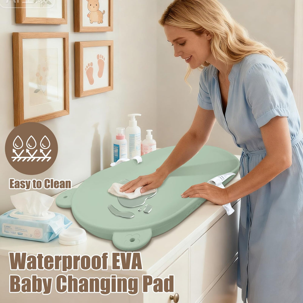 FLEUFAB changing pad waterproof surface for quick wipe-clean cleanup