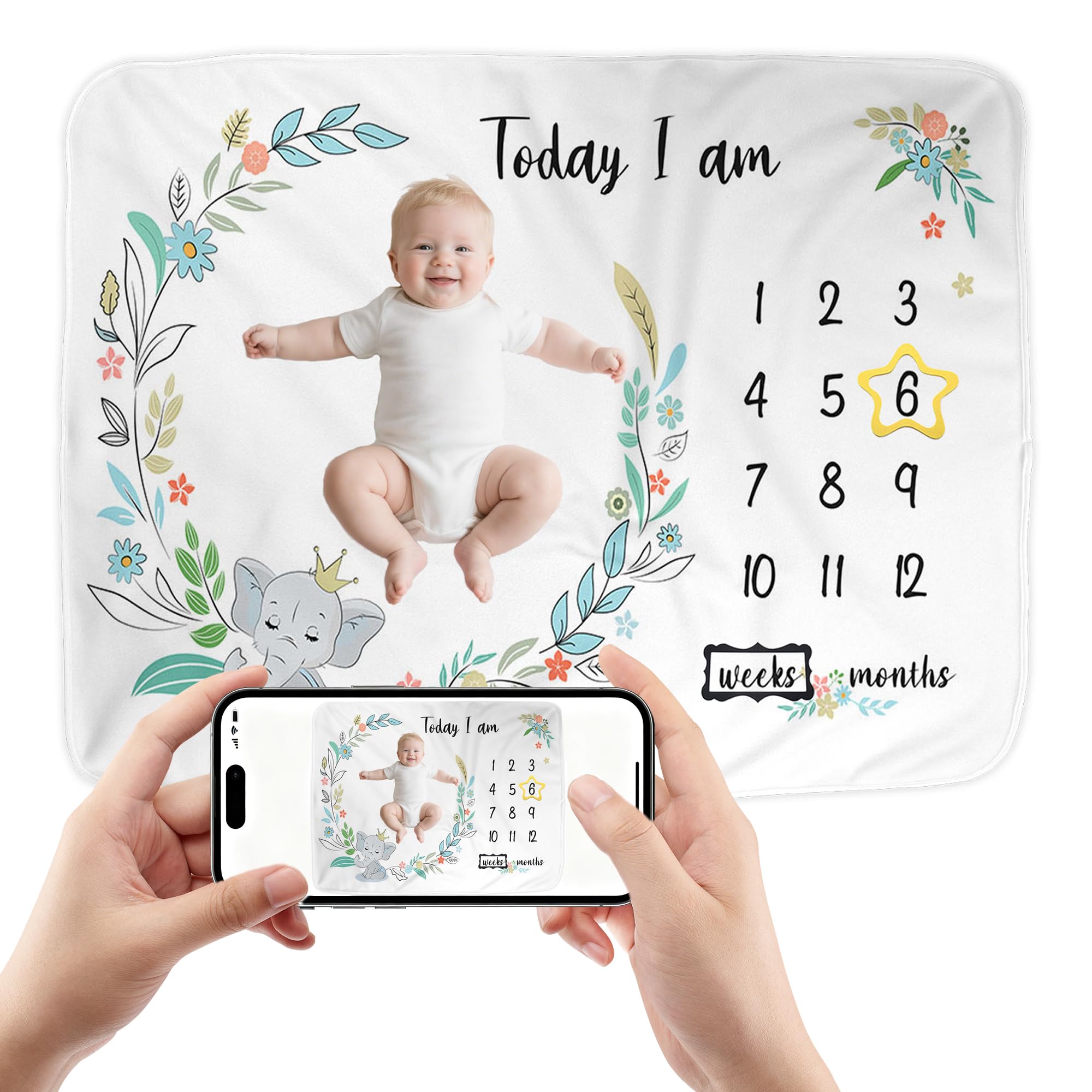 FLHRSM Baby Milestone Blanket photo prop setup for adorable sessions