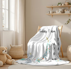 FLHRSM Elephant-design milestone blanket adds cute charm to photos