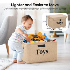 FLINKYE toy storage baskets foldable design saves space when not in use.