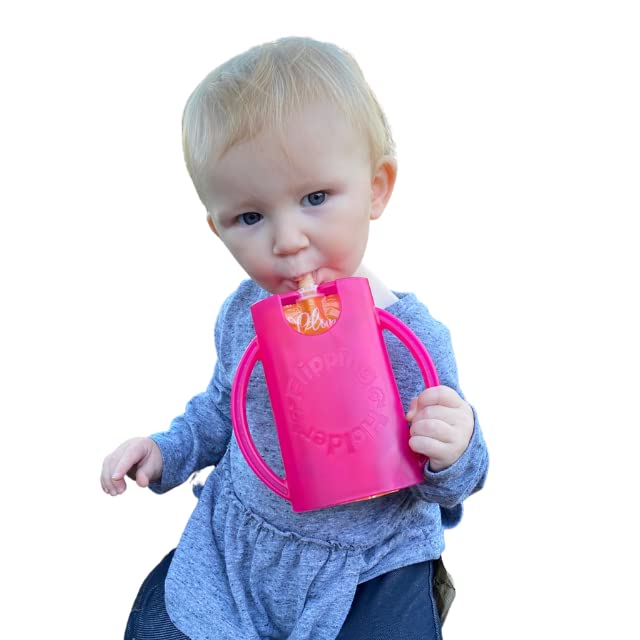 Flipping Holder sturdy grip helps toddlers self-feed with confidence.