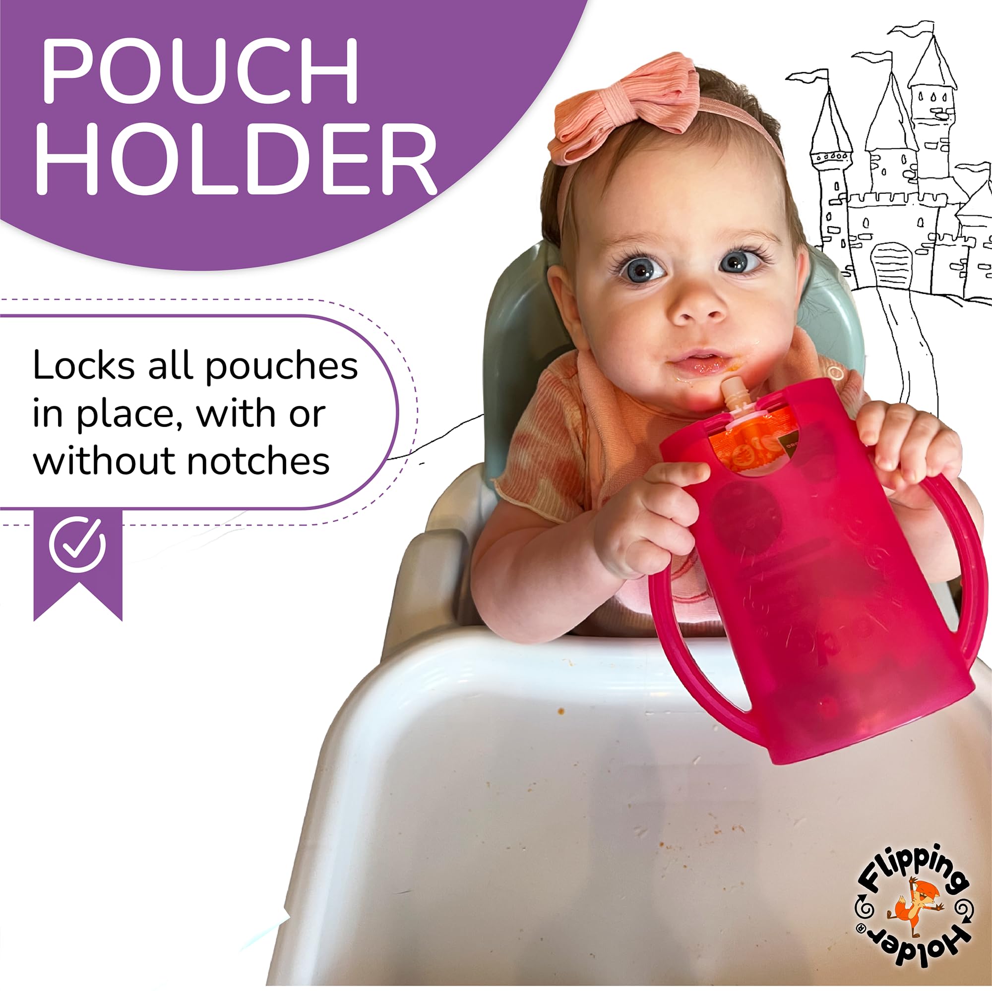 Flipping Holder two-pack with lids shown for organized snacks.