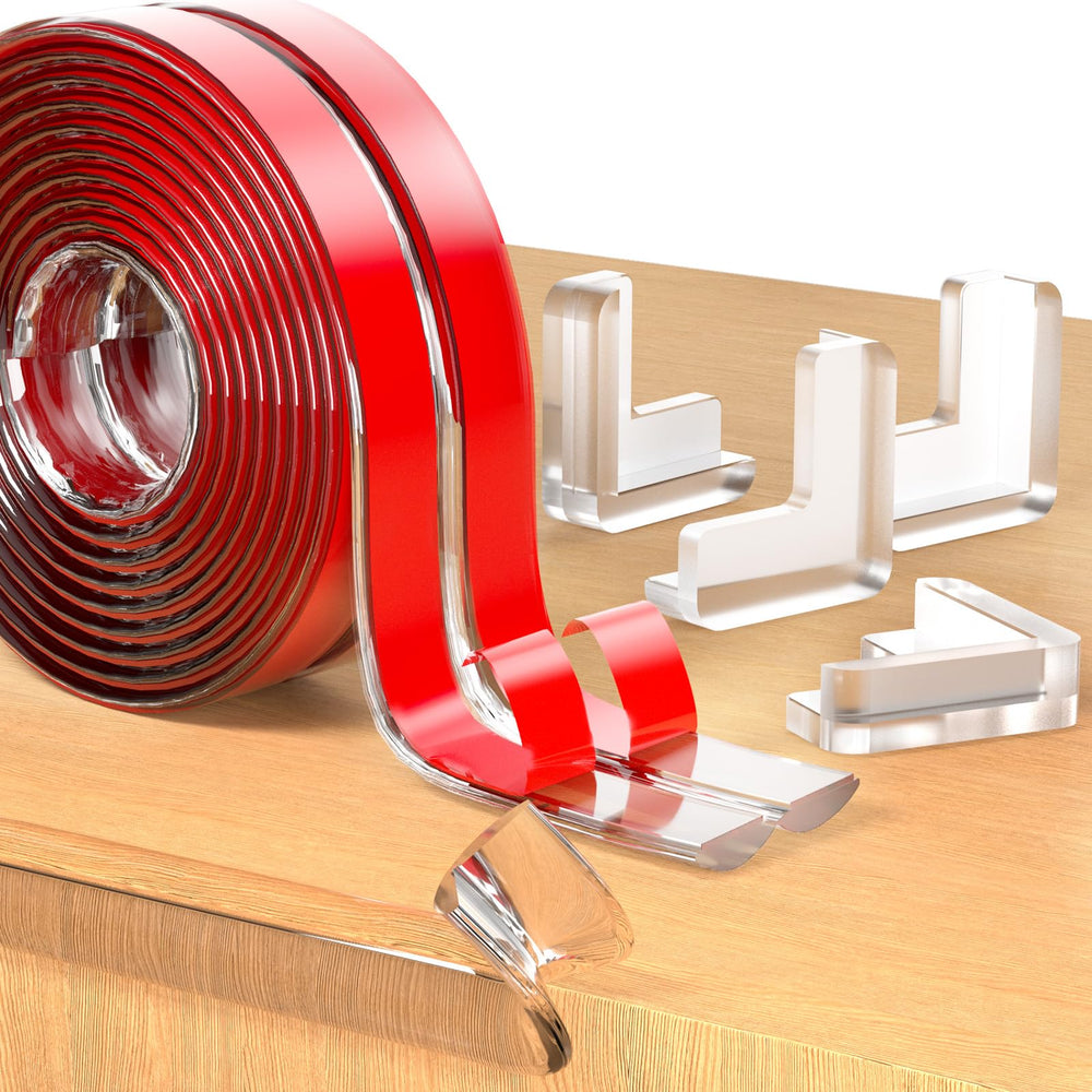 Floatlive SureStop table corner protector closeup highlights soft cushioning for safer play.
