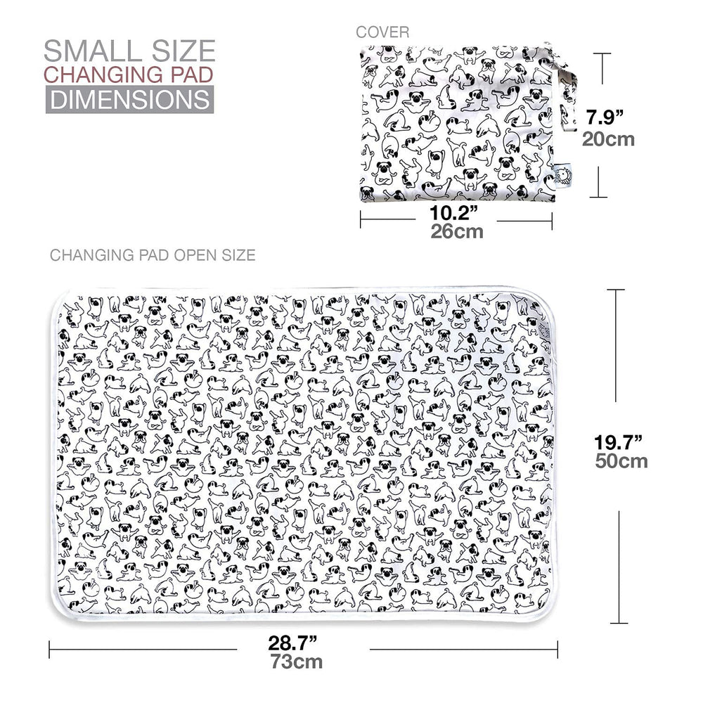 FLOCK THREE folded changing pad neatly fits into its storage bag.