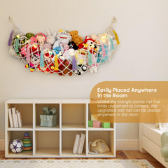 FLOCNOKY stuffed animal net jumbo capacity holds many plush toys and blankets