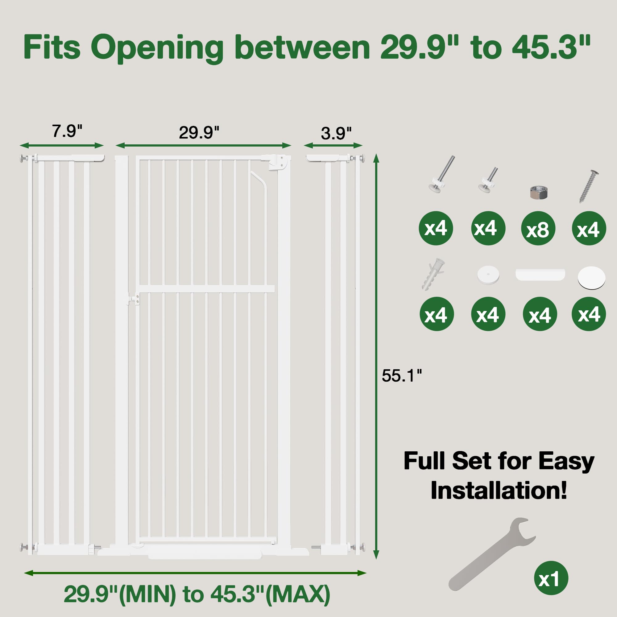 Floisdace durable premium materials ensure long lasting pet gate security
