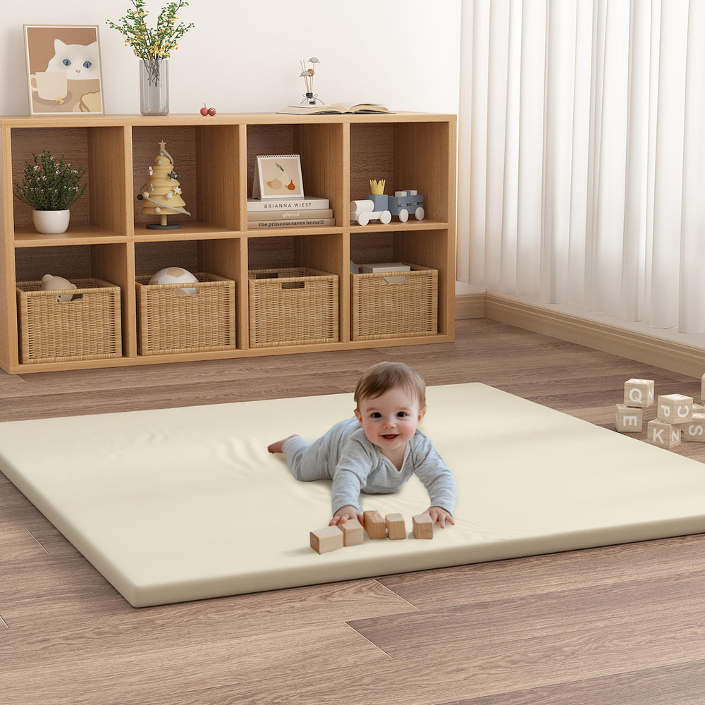 Floisdace beige living room setup shows stylish fit for nursery and lounge areas.