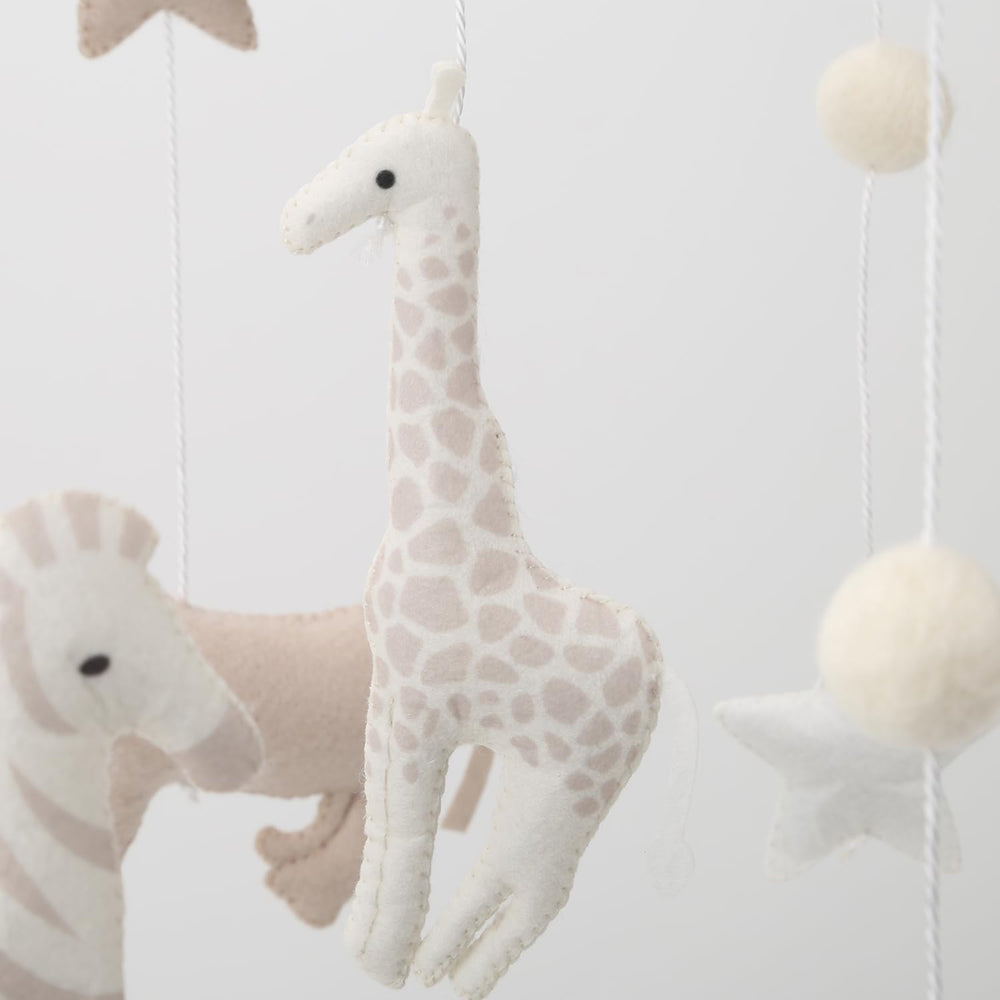 Flora & Ivy Safari Mobile Clouds white clouds and stars add dreamy touch