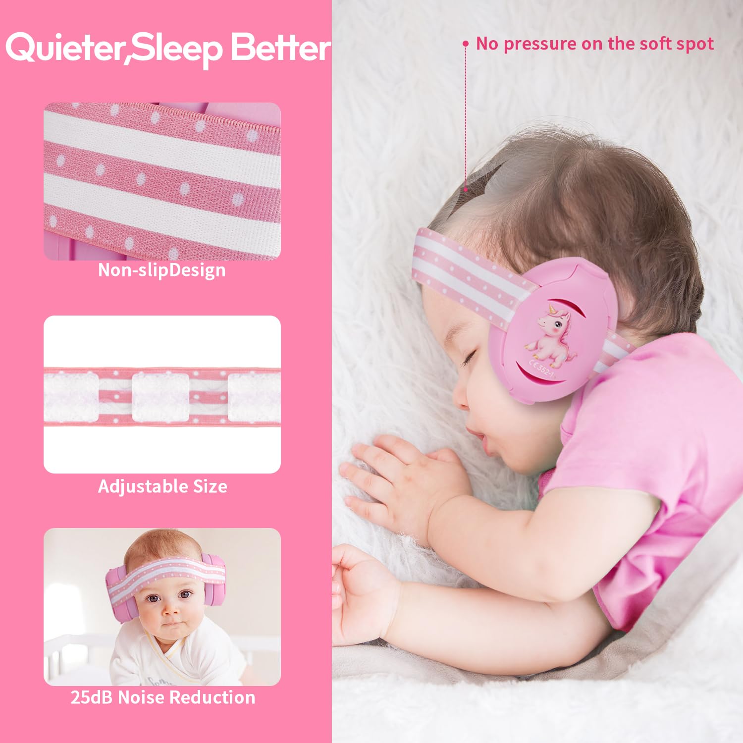 Floriogra baby headphones compact storage pouch enables travel on flights.