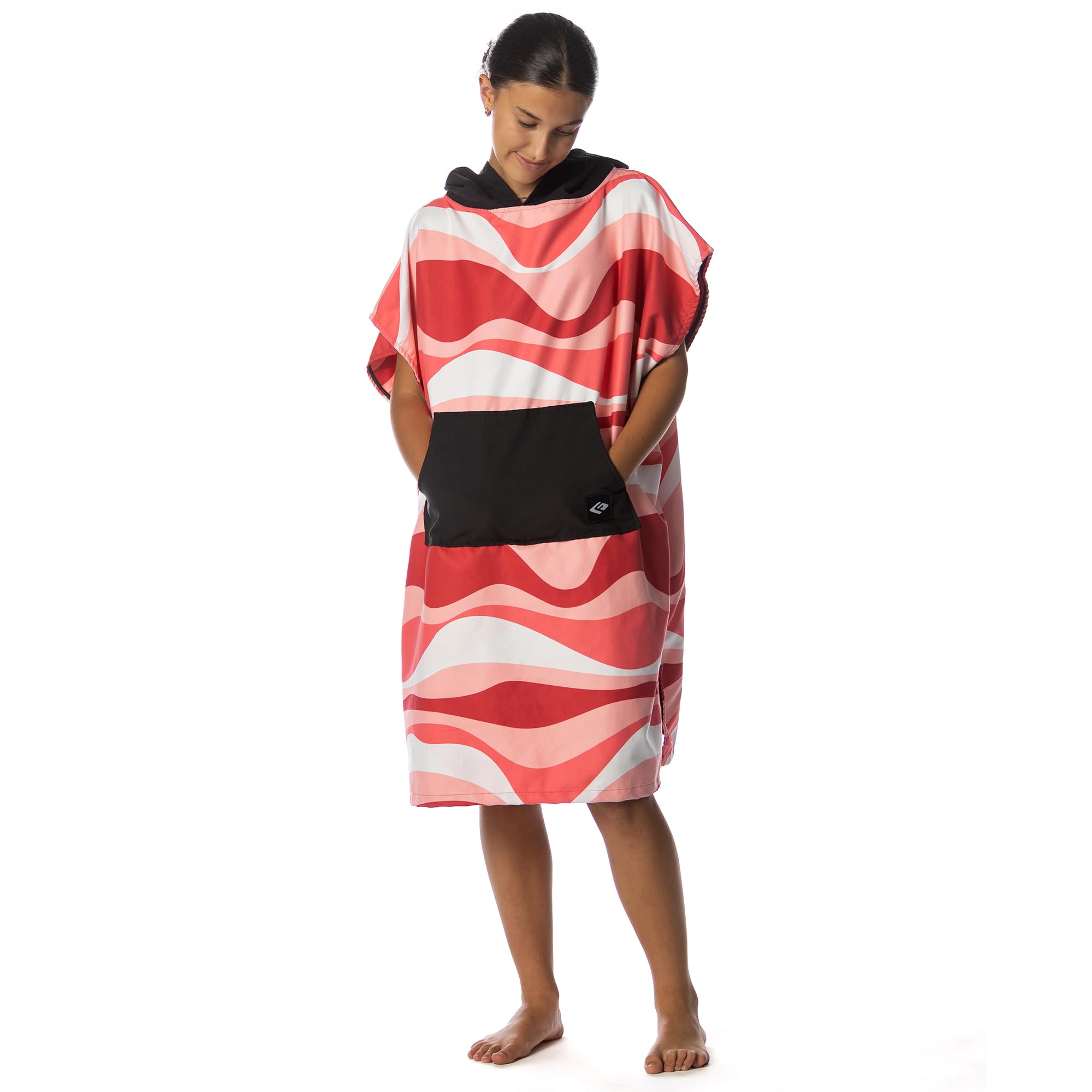 Flow Swim Gear poncho packable storage keeps gear organized between swims