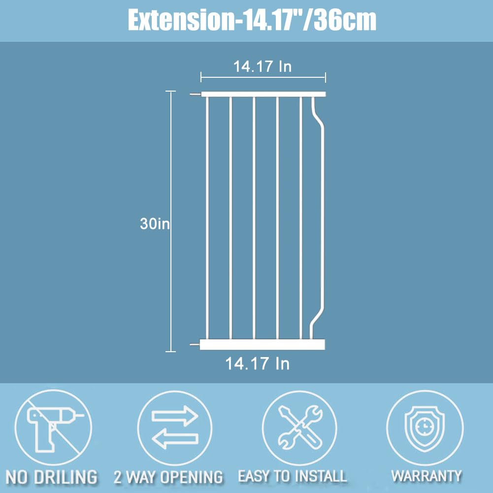 Flower Frail 14.17in extension boosts doorway width while preserving gate height.
